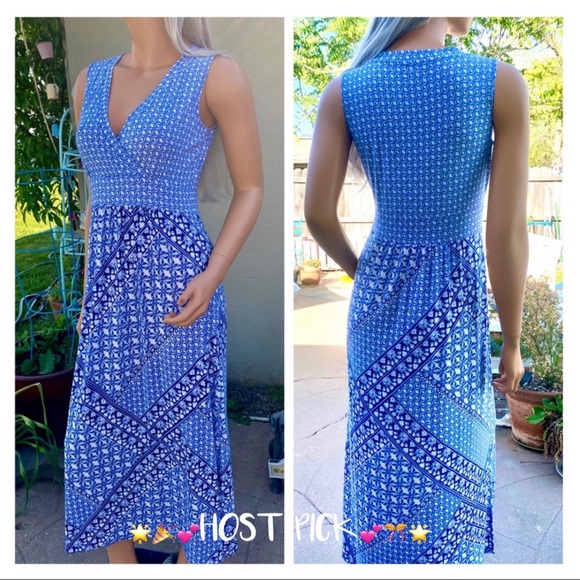 🎉HP🎊 LLBean Maxi Sleeveless Surplice Sundress - Picture 11 of 16